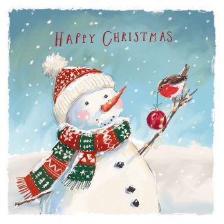 Charity Xmas Cards – Jolly Snowman – Pack of 10 With Envelopes