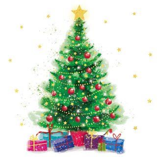 Charity Xmas Cards – Under The Tree – Pack of 10 With Envelopes